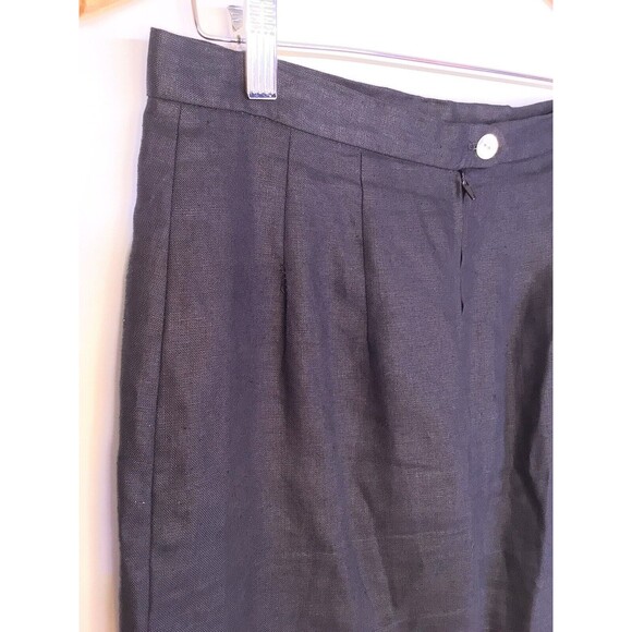 Breeches Linen Pencil Skirt‎ Lined Black USA Vintage Women’s Size 10 - Picture 3 of 5